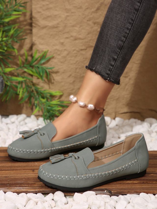 🔥 Best Seller 2026 | Women’s Tassel Loafers – Slip-on Soft Sole Casual Moccasin Flats