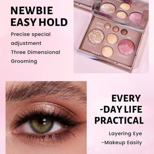 🔥 Best Seller | Baozilan 7-color All-in-one Makeup Palette – Eyeshadow. Blush. Bronzer & Highlighter Face Palette